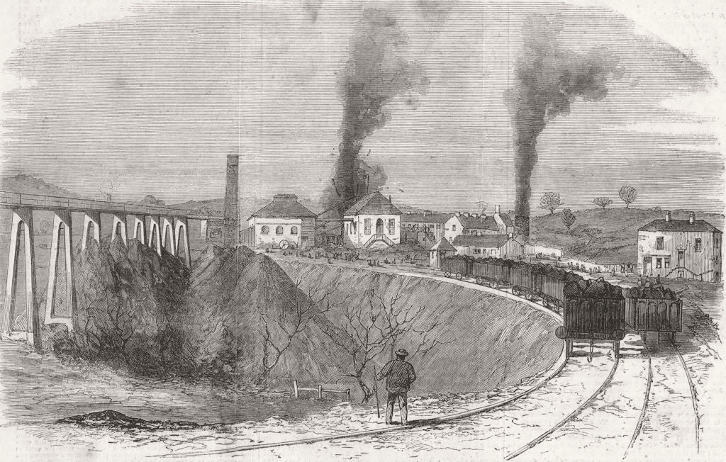 YORKS. Edmund's main colliery, showing 2nd explosion 1862 old antique print